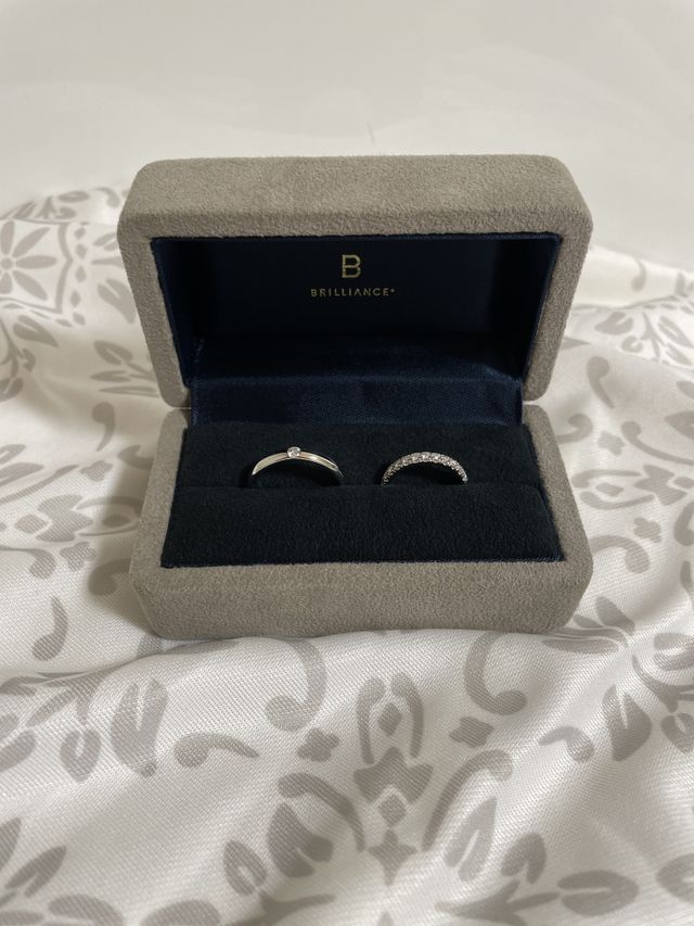 男性側にもダイアモンド1つあるのがポイント