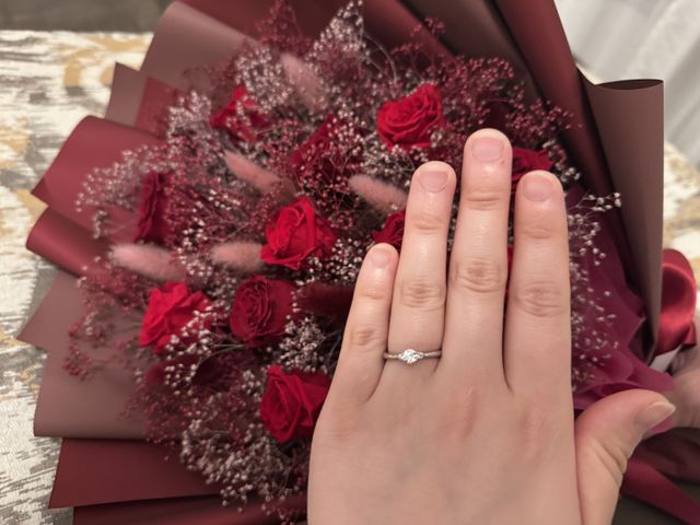 プロポーズされた時の写真です。キラキラ輝いていてお気に入り。