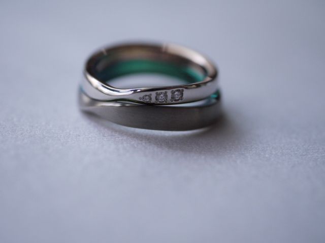 下:ジルコニウム 上:プラチナ、K18PG