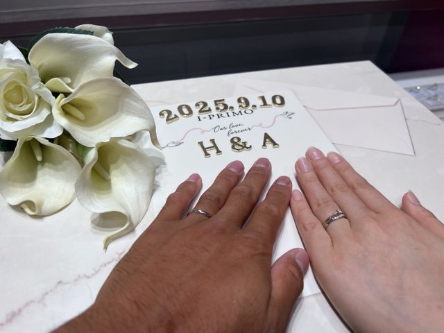 入籍日を添えて写真を撮りました！