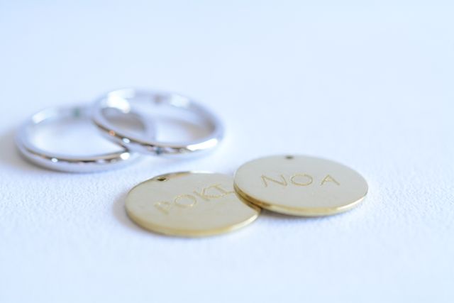 犬の名札も特典で一緒に作っていただきました