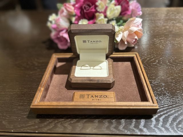 指輪購入時の写真