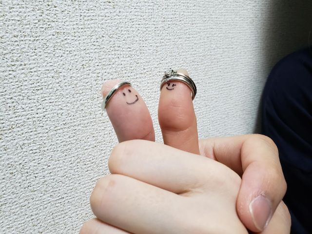 親指につけてみました