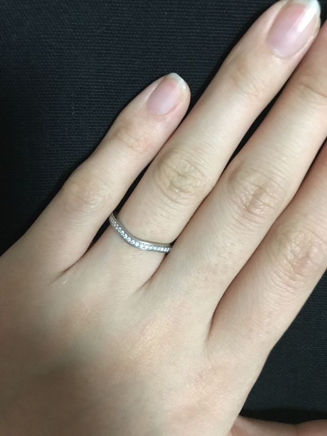 バレリーナカーブウエディングリング