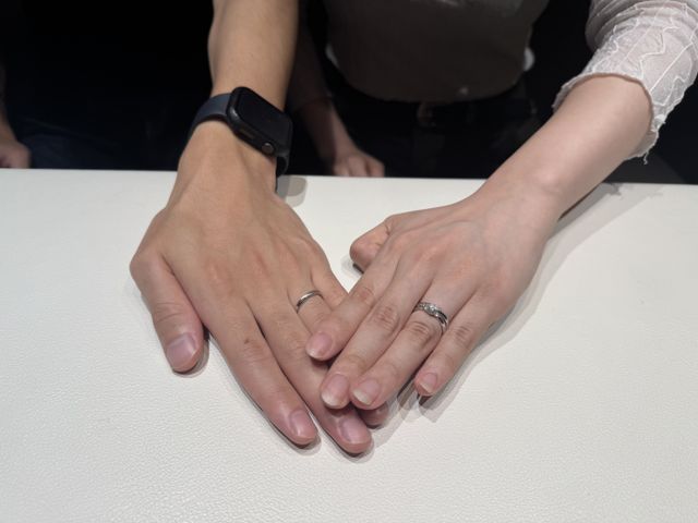 受け取りの日にスタッフの方に撮ってもらいました！