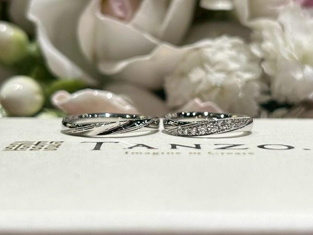 プラチナダイヤモンド入り結婚指輪