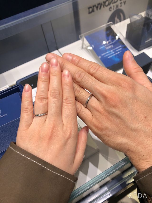 ダイヤがきれいに輝いてました