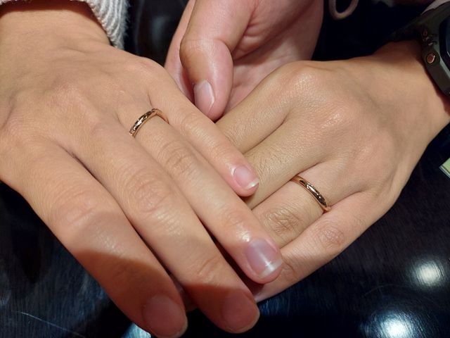 指輪を着用しているときの写真です。