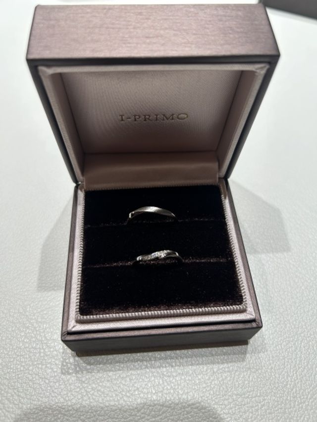 購入した結婚指輪の写真