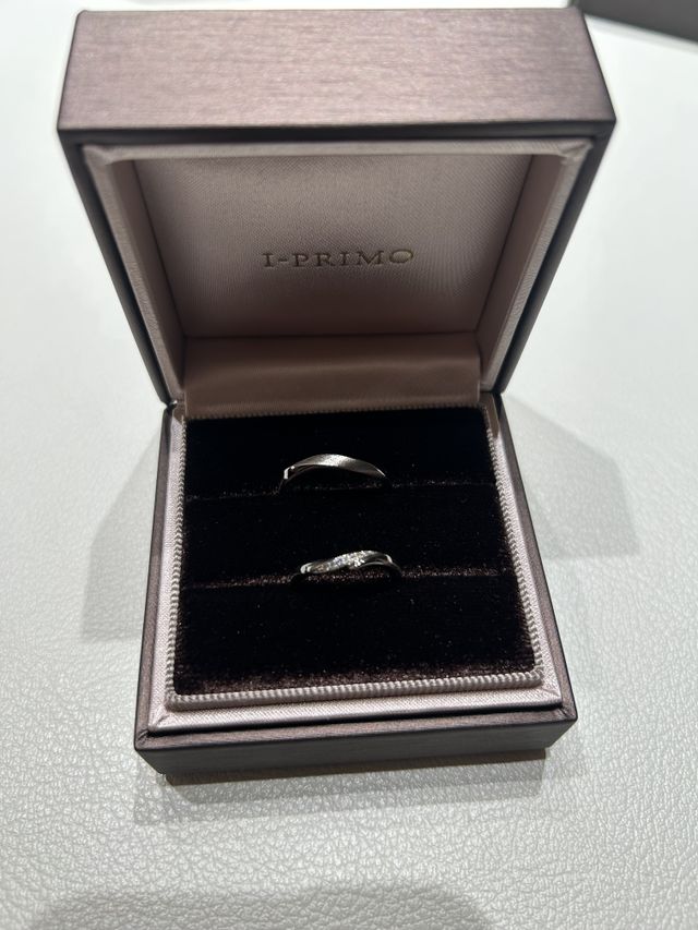 購入した結婚指輪の写真