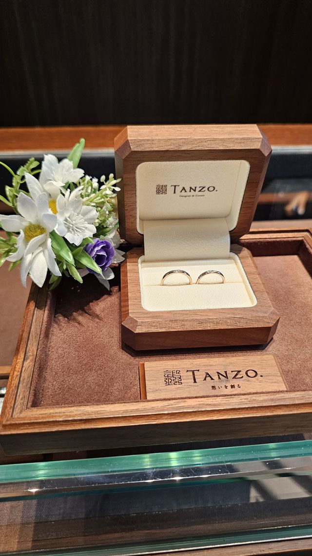指輪納品時の写真