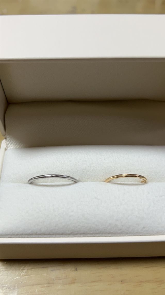 福岡店にしかない、細みの指輪です。とても着け心地も良いです。