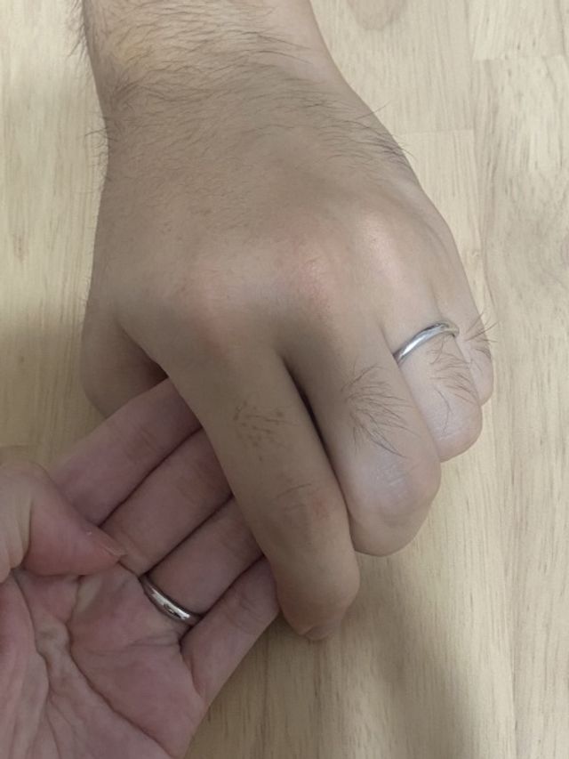 女性用の方が少し太さはありますが、馴染みます。