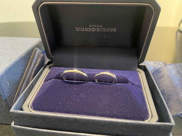 購入時の結婚指輪の写真