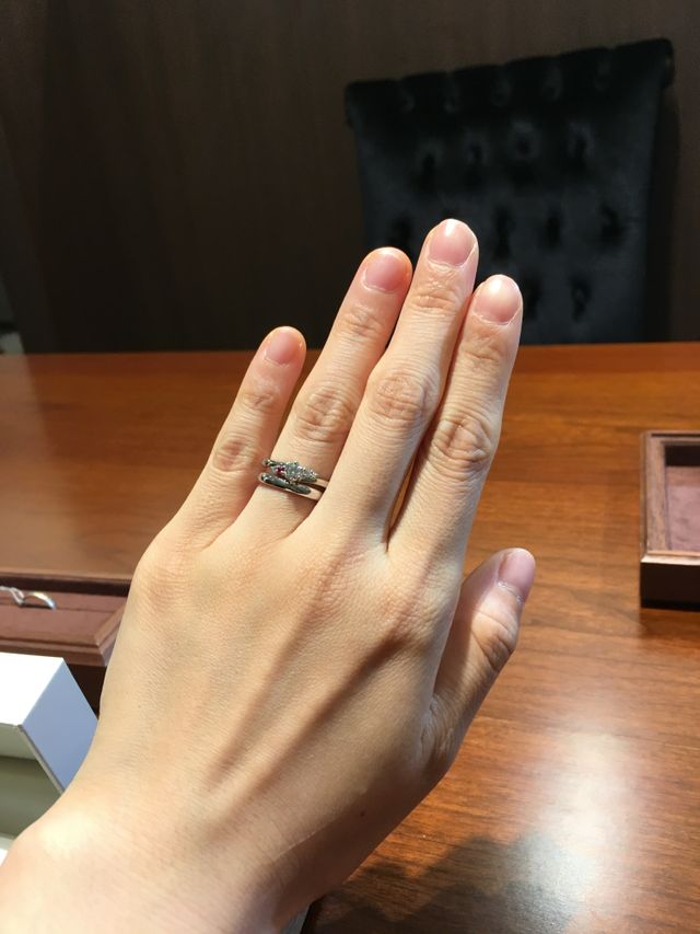 入籍指輪との重ね付け