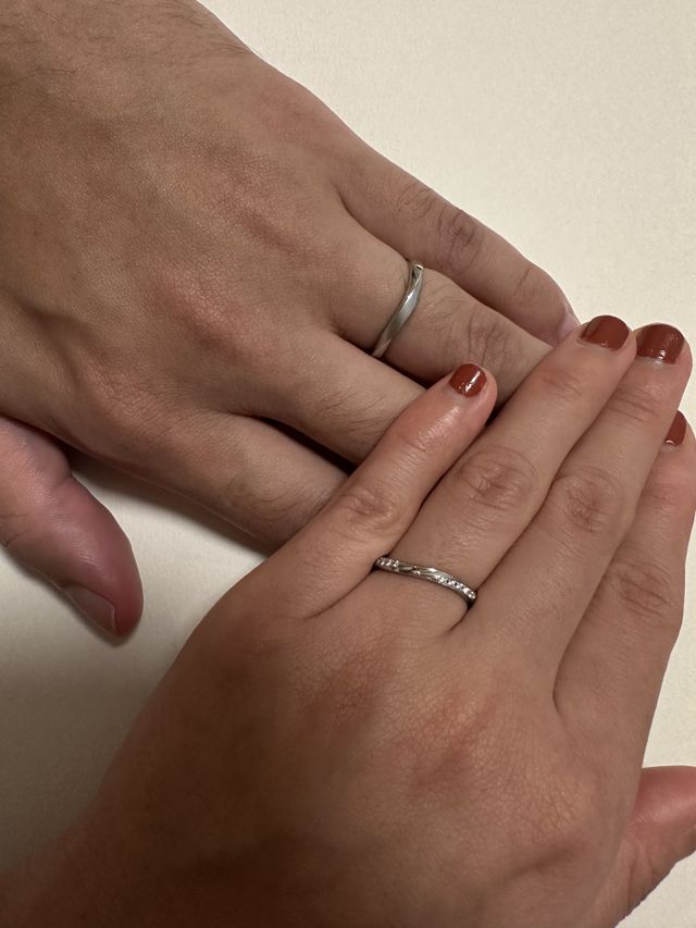 結婚指輪を着用時