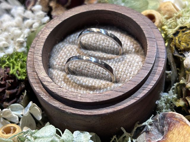 手作り結婚指輪(プラチナ/平打/クリア)