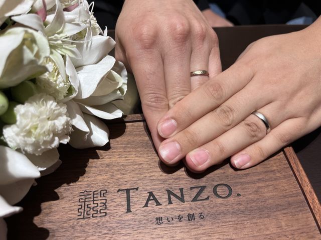 2人とも思い思いの指輪のデザインができて満足です。