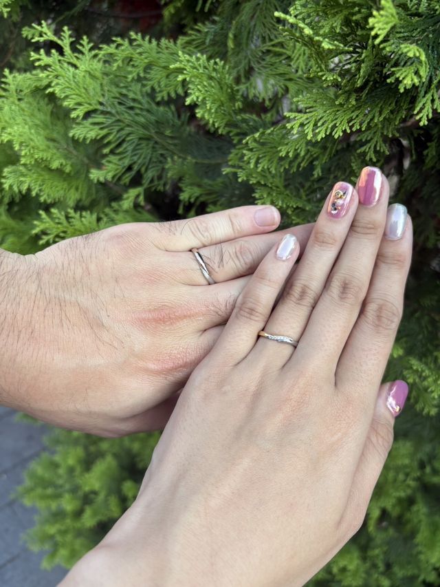 購入後に初めて着用した写真