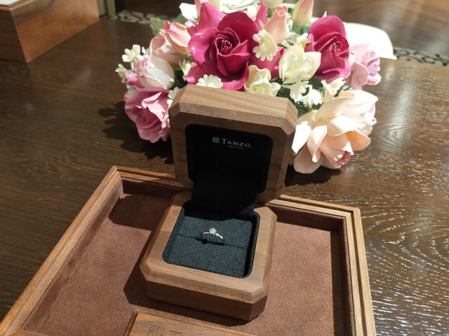 写真用のお花もご用意いただき、素敵な写真になりました。