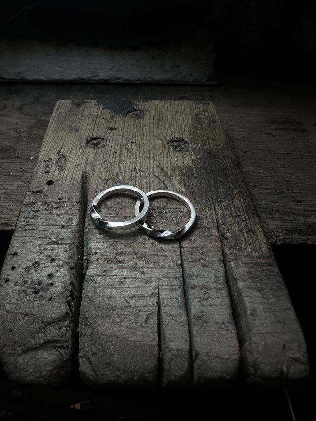 オプションで作成途中の指輪の写真を撮ってもらいました。