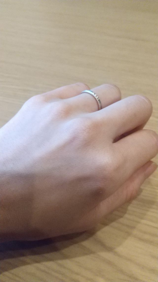 指輪の形はミルグレン
ダイヤなし
色はピンクゴールド