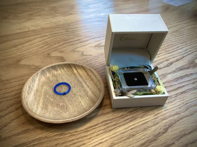 ダイヤでのプロポーズ後に再訪問し、指輪の型を作成しました。