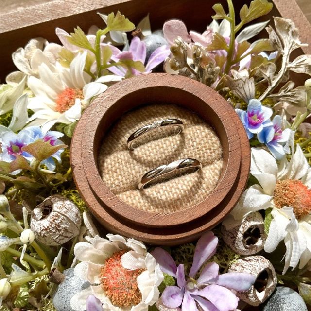 2人で手作りした指輪です！