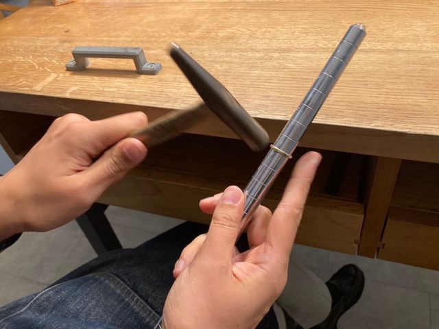 おまけで鍛造リングも作らせていただけました。