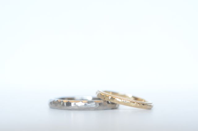 完成した指輪を近接撮影したもの