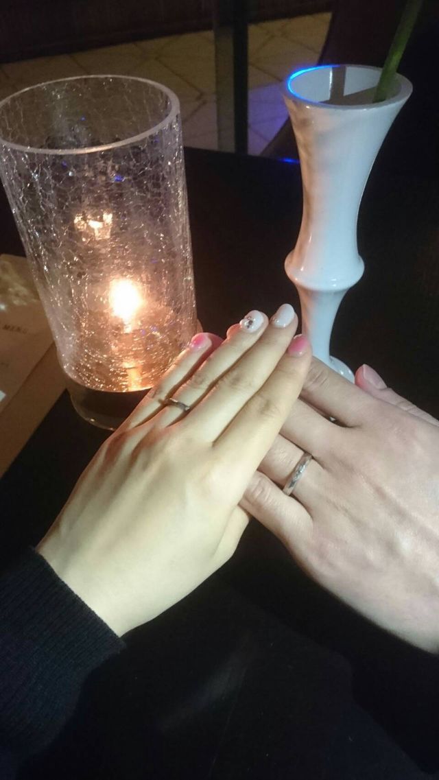 完成後、結婚記念日に。