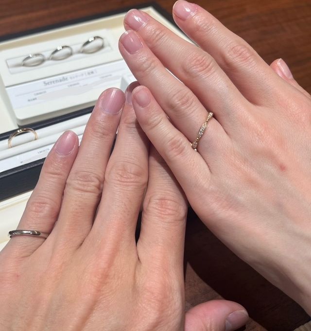 彼は入らなかったので小指に！