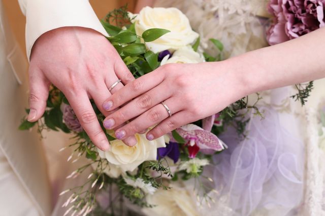 夫婦で結婚指輪着用