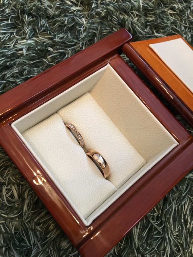 ピンクゴールドで揃えました