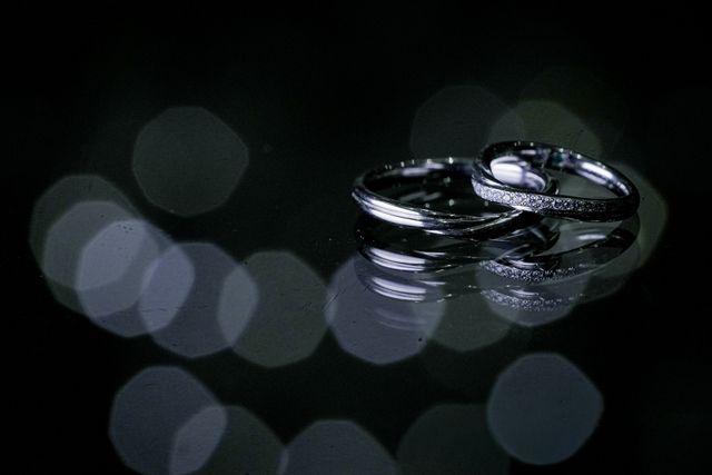 結婚式でカメラマンさんに撮ってもらった結婚指輪