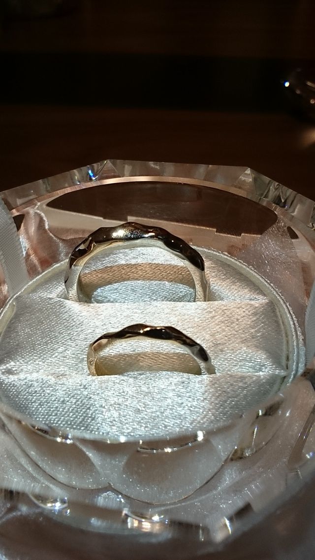 ハンドメイドで作りました！プラチナとピンクゴールドの2色使い