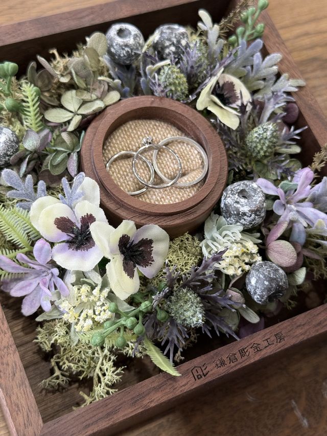 前回製作した婚約指輪と今回製作した結婚指輪