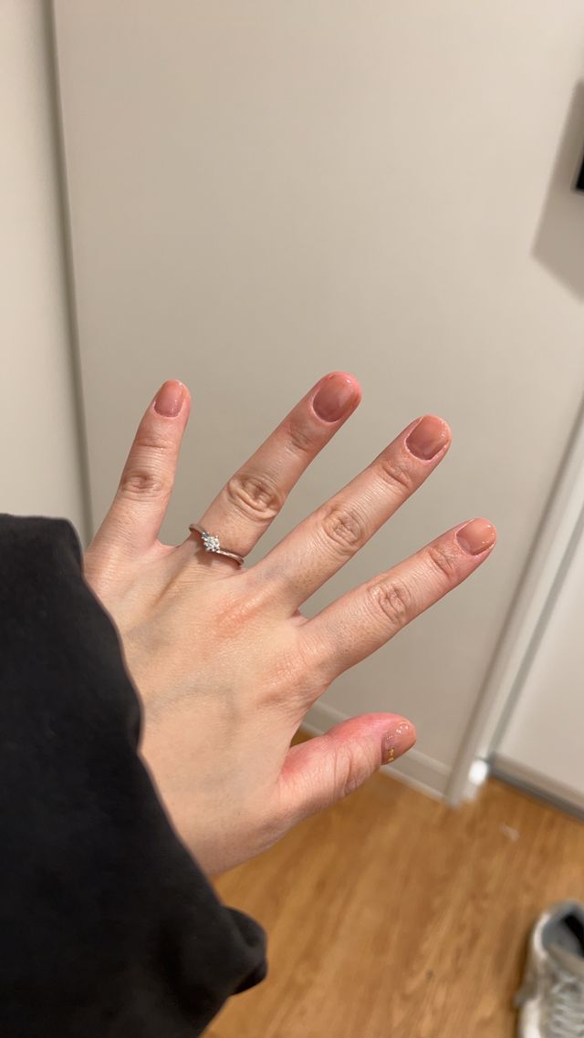 購入後、早速付けて嬉しすぎて出先で撮ってしまった1枚