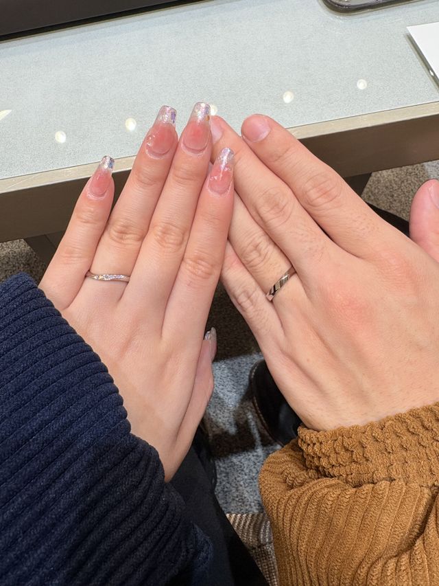 店舗で受け取った時の写真です♡