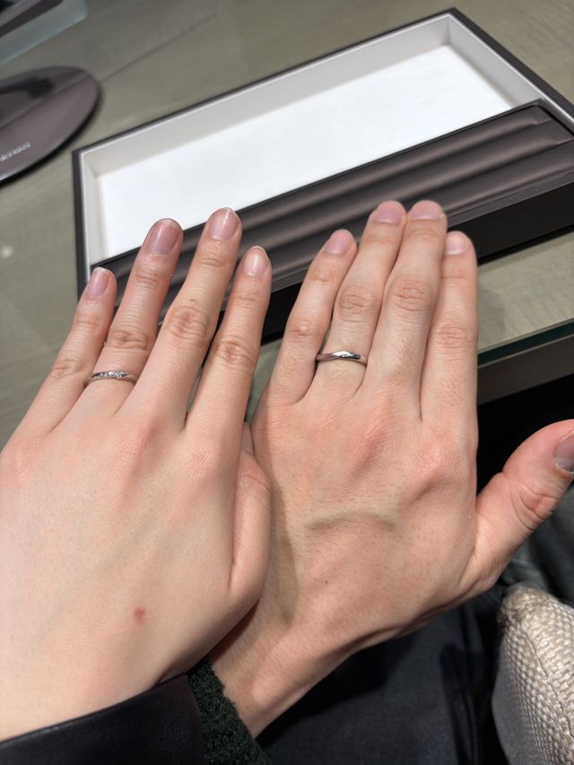 ノクターナル試着時の写真
キラキラして綺麗です