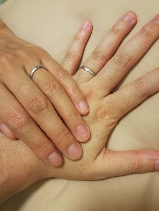 夫婦同じデザインにしました。