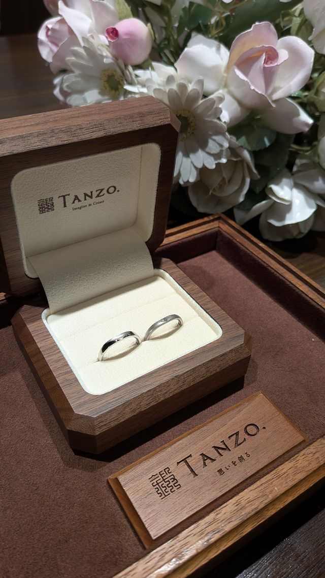 結婚指輪の納品時の写真