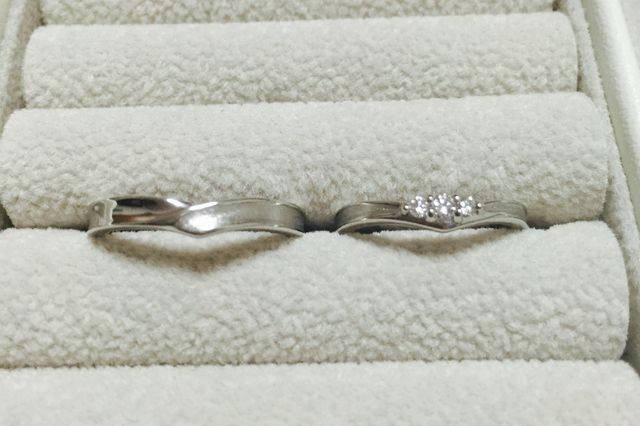 メンズの既成リングに合わせたフルオーダーデザインリング