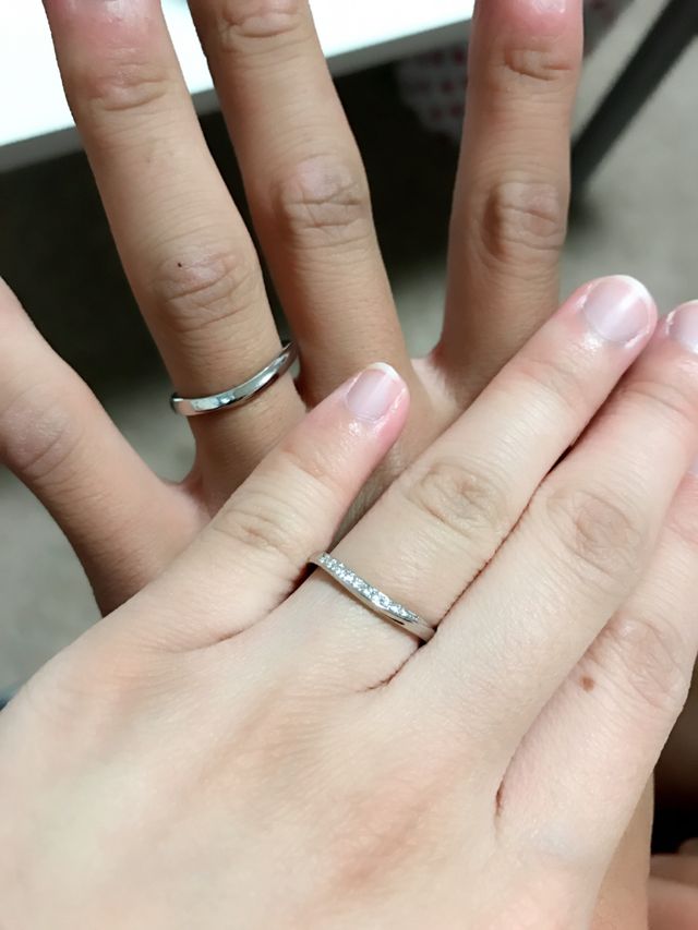 指輪を着用したものです。