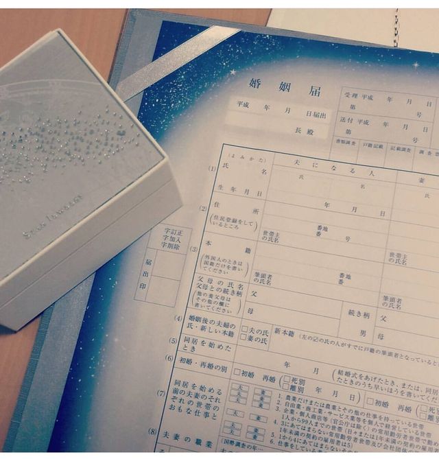特典の婚姻届とジュエリーボックス
