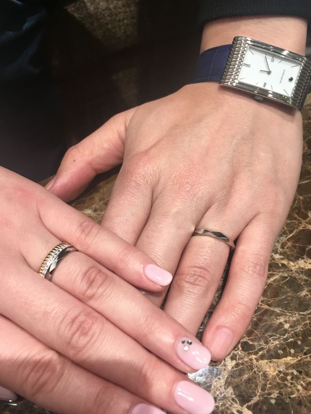 婚約指輪と重ね付け