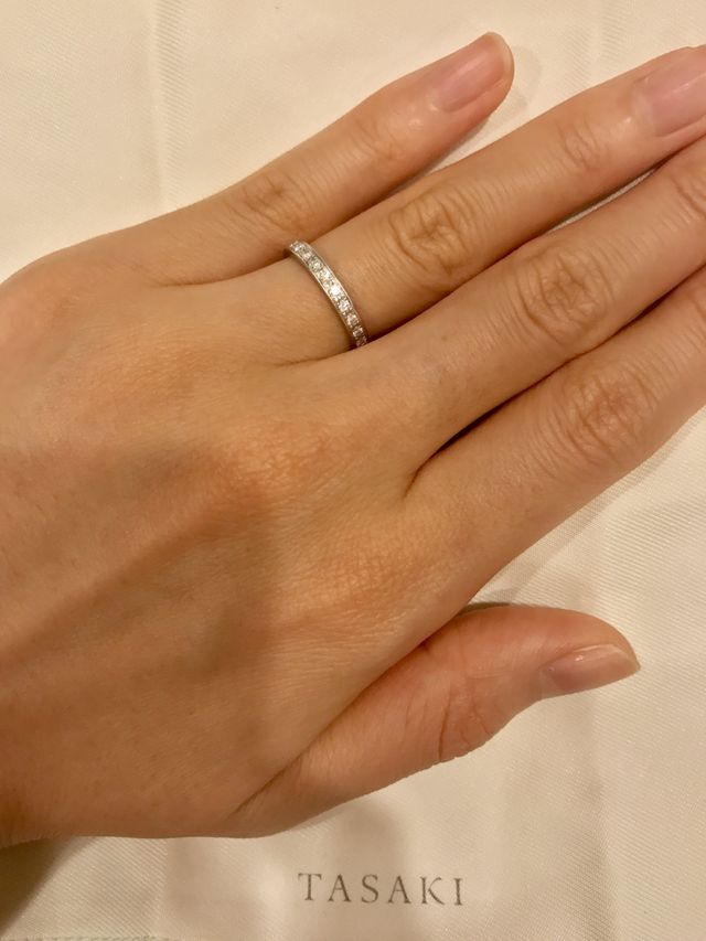 TASAKIで購入した結婚指輪です。