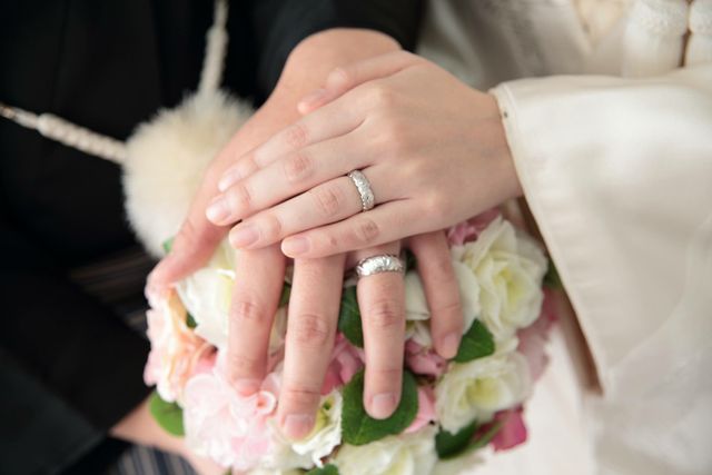 和装でも存在感のあるリング