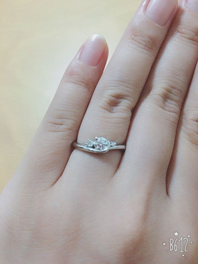 指にはめた感じ。