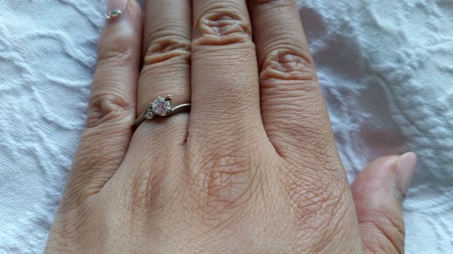 指につけた状態です